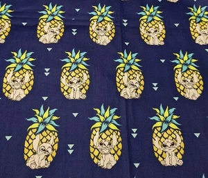 Disney Stitch Fabric Pineapple Surfer Blue Lot (#85240103, #CP67817) Lilo - Picture 1 of 18
