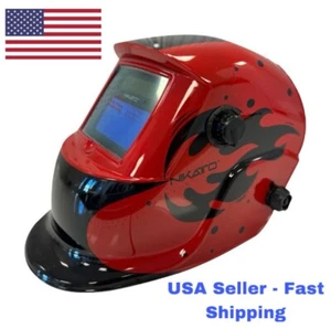 CASCO SALDATORE ROSSO/NERO Casco Saldatura Oscuratore Auto NIKATTO USA STOCK - Foto 1 di 6