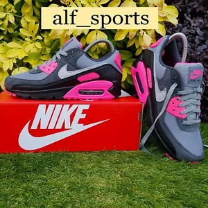 ❤️Neu mit Karton & Original Nike® Air Max 90 Sneaker in Cool Grey & Hyper Pink UK Größe 11 - Bild 1 von 17