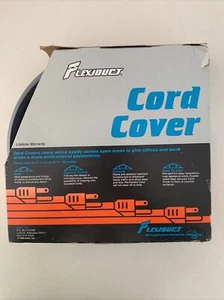 Flexiduct CC-24 Floor Cable Cord Cover 6 FT Fits Cords 1/2" Diameter Office Gray - Afbeelding 1 van 2