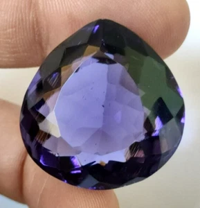 Large Violet Amethyst 77.85 Ct. Pear Cut Faceted Loose Gemstone Gift for Women - Picture 1 of 6