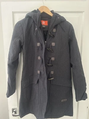 Merrell Coat Womens S grey Duffle Toggle Hooded Quilted Parka Select Warm+Day - Image 1 of 4