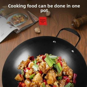 30cm Chinese Wok High Heat Resistant Iron Wok for Gas Induction Cooker - Picture 1 of 12