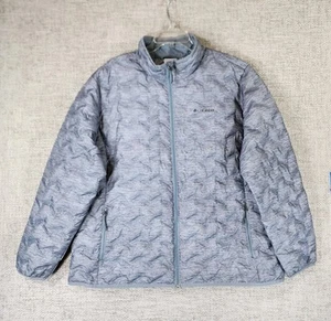 Columbia Delta Ridge OMNI-HEAT 650 Fill Down Quilted Puffer Jacket Women 2X Gray - Picture 1 of 13