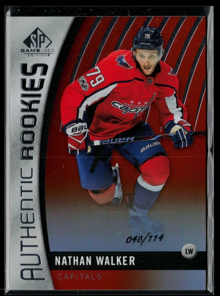 2017-18 SP Game Used Orange Rainbow #96 Nathan Walker RC 048/114 - Image 1 of 2