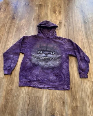 HTF The Mountain Cheshire Cat Tie Dye Hoodie Pullover Purple Unisex SMALL - Image 1 of 4