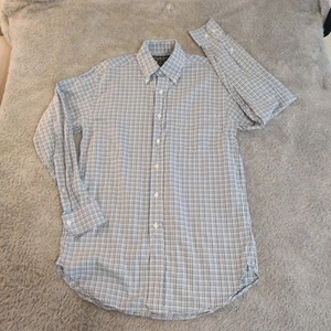 Brooks Brothers Shirt Mens S/R 170/96B Egyptian Cotton Woven Made In USA Blue - Picture 1 of 9