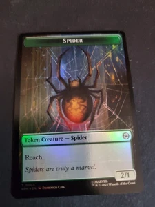 Spider / Treasure (Foil) Token MTG Spider-Man MTG NM - Picture 1 of 2