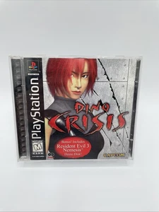 Dino Crisis PS1 PlayStation 1 Complete CIB + Demo Disc + Registration Card - Picture 1 of 10