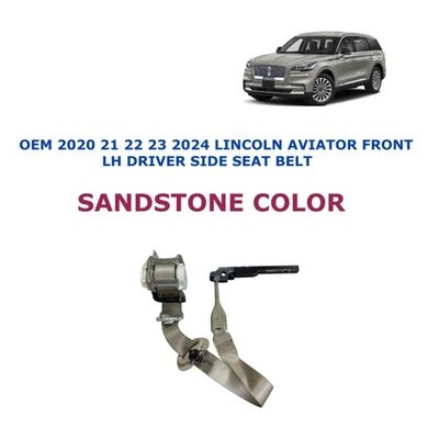 2020 2021 2022 2023 2024 Lincoln Aviator front left side seat belt SANDSTONE - Image 1 of 4