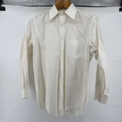 Camisa de vestir Brooks Brothers blanco roto manga larga algodón para hombre 16,3 EE. UU. Foto 1 de 4