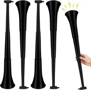 4 Pieces Collapsible Stadium Horn 24 Inch Vuvuzela Plastic Trumpet Horn Blow Hor - Picture 1 of 12