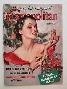 Cosmopolitan January 1936 Magazine COVER ONLY Illustrated by Bradshaw Crandell - Picture 1 of 6