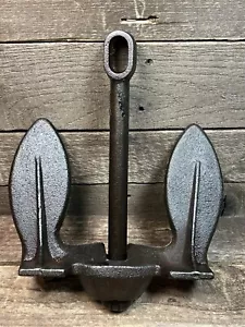 Navy Style Cast Steel Boat Anchor 10 lbs. Vintage - Picture 1 of 4