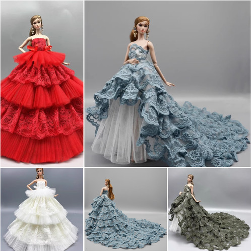 VETEMENTS Abito da sera da sposa bianco principessa adatto per vestiti per bambole scala 1 6 11 5 pollici