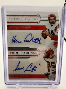 2019-20 National Treasures Ken Anderson & Isaac Curtis Prime Pairings Auto /99 - Bild 1 von 2