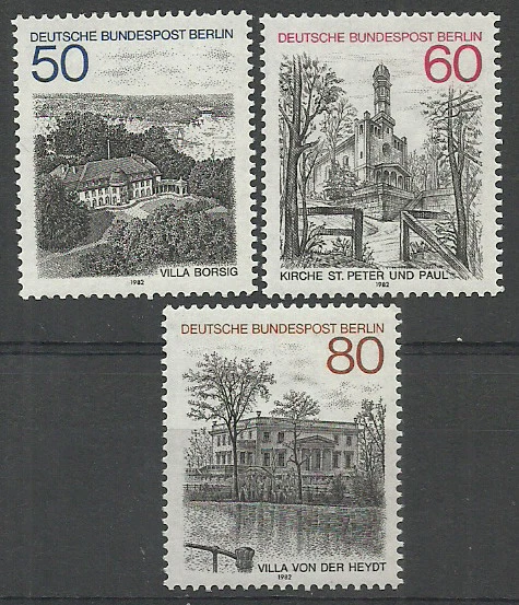 Germany Berlin 1982 year , mint stamps MNH(**) Mi.# 685-687 Architecture - Image 1 of 1