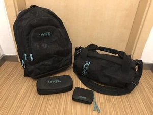 Set 4-teilig Dakine Rucksack Sporttasche Mäppchen Geldbeutel schwarz türkis - Bild 1 von 11