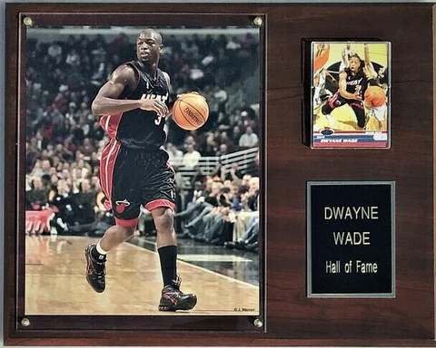 Dwyane Wade Miami Heat Hall of Fame 12x15 Player Plaque A Cover