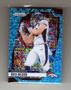 2024 Panini Prizm Greg Dulcich Blue /99 #85 Denver Broncos NFL CARD SET BREAK - Foto 1 di 2