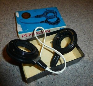 BOXED PRAKTICA INTERMEDIATE RINGS with CABLE for PRAKTICA M42 ELECTRIC MOUNT !!
