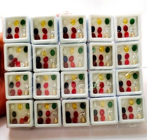 7X5 MM Natural Astrological Navratan Oval Shape Loose Gemstone Lot - Picture 1 of 8