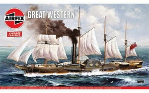 Airfix 1/180 Great Western Paddle-wheel Steamship with Sails - Picture 1 of 1