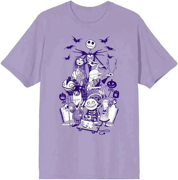 Camiseta Bioworld Unisex Jack & Sally Pesadilla Antes De Navidad Nueva Foto 1 de 1