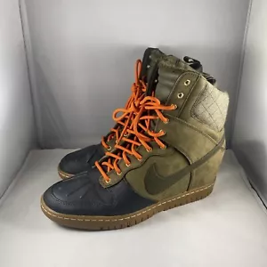 Bota Nike Dunk Sky Hi Talla 6 Cuña Oscura Loden H2O Repel 684954-300 Antracita G - Imagen 1 de 9