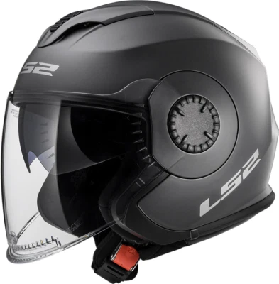 LS2 Verso Open Face Motorcycle Helmet Matte Titanium Grey XS *WAS $129.98* - Image 1 of 2