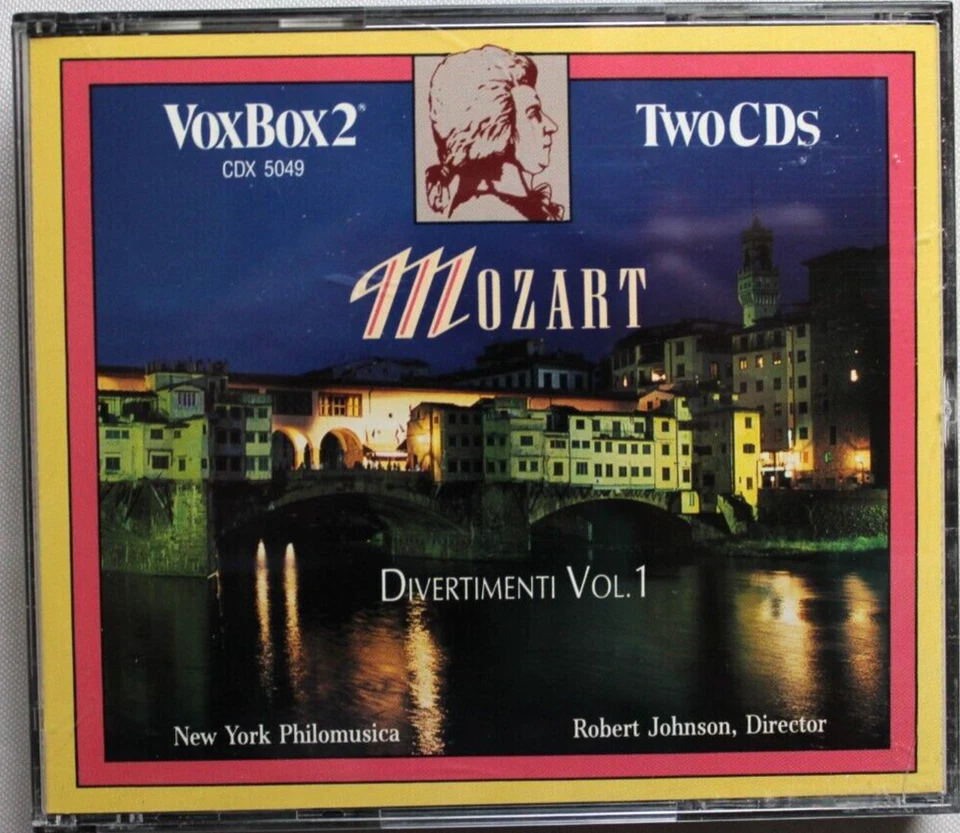 MOZART DIVERTIMENTI ТОМ 1 РОБЕРТ ДЖОНСОН [КАК НОВЫЙ КОМПАКТ-ДИСК] VOBOX 2 ДИСКА {122} - Изображение 1 из 4
