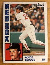 1984 Topps Wade Boggs Baseball Card #30 Red Sox Third Base HOF Mid-Grade VGEX