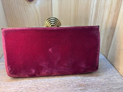 Cartera clutch vintage de terciopelo rojo MCM Morris Moskowitz - Hecha muy bien Foto 1 de 4