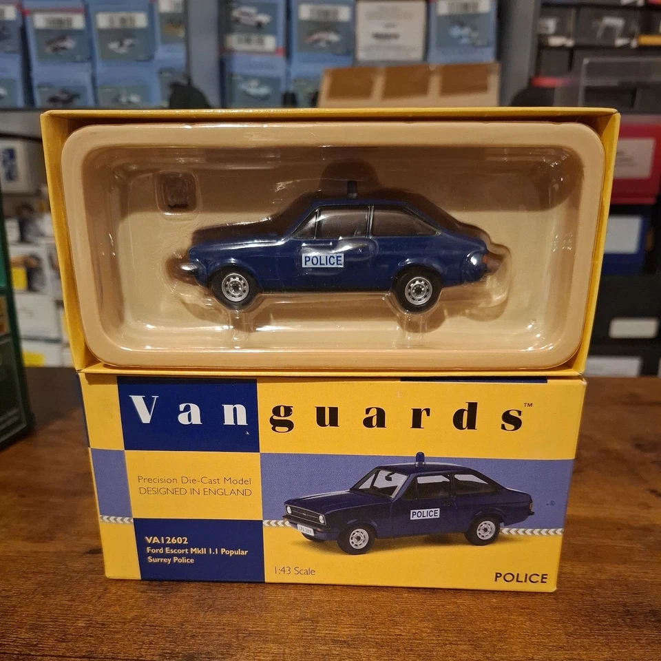Vanguards VA12602 Ford Escort MKII I.I Popular Surrey Police, 1/43, MIB! - Image 1 of 4