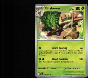 Rillaboom Uncommon SV06: Twilight Masquerade 016/167 LP - Picture 1 of 2