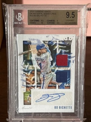 Bo Bichette 2020 Panini Diamond Kings Rookie Dual-Patch Autograph RPA - Image 1 of 2