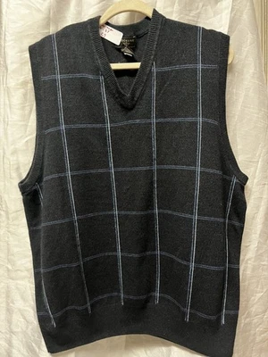 Chaleco Suéter Dockers Para Hombres XXL/XXG Gris Azul Cuadros Pullover Acrílico Preppy Foto 1 de 4