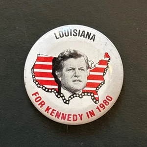 1980 Senator Ted Kennedy for President 50 State 1.75" Button Louisiana Pin - Picture 1 of 2