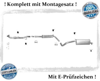 Auspuffanlage für VW Polo 9N 1.4 16V 59KW Bj.06-09 Auspuff Montagesatz - Bild 1 von 4