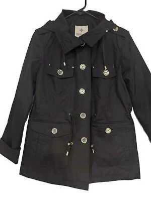 Погода укротитель черный дождь/ветровка, супер шикарный пальто женщин большой EUC - Изображение 1 из 4