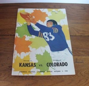 Kansas vs Colorado Football Program October 4, 1952 - Picture 1 of 3