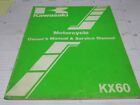 Kawasaki '85 KX60-B1   models owner's manual & service manual