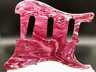 Stratocaster Pickguard Hand Painted Hydro Dip SSS red white Swirl