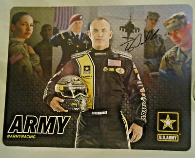TONY SCHUMACHER AUTOGRAPHED  ARMY RACING DRAGSTER LARGE 11" BY 8 1/2" CARD - Image 1 of 3