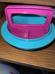 Vintage Pink Tupperware Hamburger Press 1925-2 And Collar 1925-1 For 5" Keepers - Picture 1 of 3