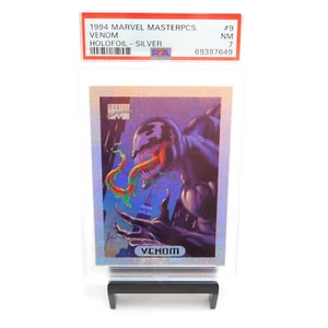VENOM Marvel Masterpieces #9 Silver Holofoil 1994 PSA 7 NM - Picture 1 of 2