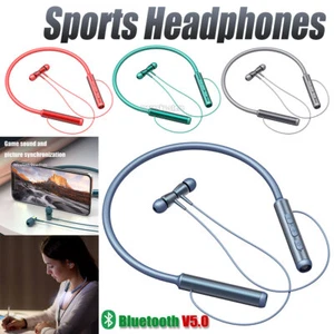 Wireless Bluetooth Headphones Super Bass Neckband Stereo Earphones Headsets Mic - Picture 1 of 56