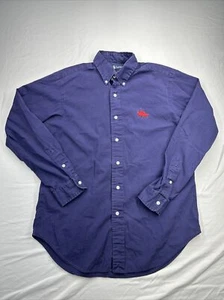 Camisa Polo Ralph Lauren para hombre de manga larga mediana con botones grandes ponis azul - Imagen 1 de 8