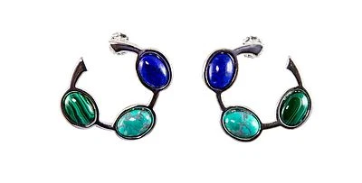 Pendientes Simon Sebbag Plata de Ley Lapislázuli, Turquesa, Malaquita ES61/DBM Foto 1 de 3