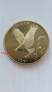 ROYAL MINT*UNC*1991 NATWEST WORLD SAVER GOLDEN EAGLE MEDALLION - Picture 1 of 2